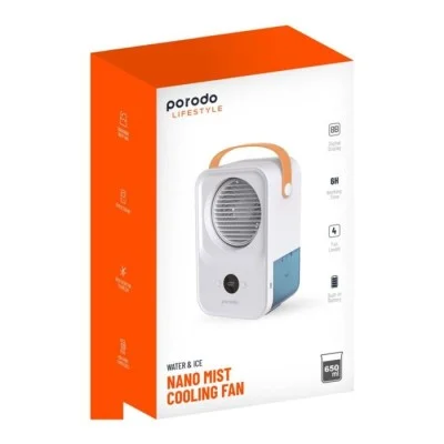 Porodo Lifestyle Water - Ice Nano Mist Cooling Fan - White